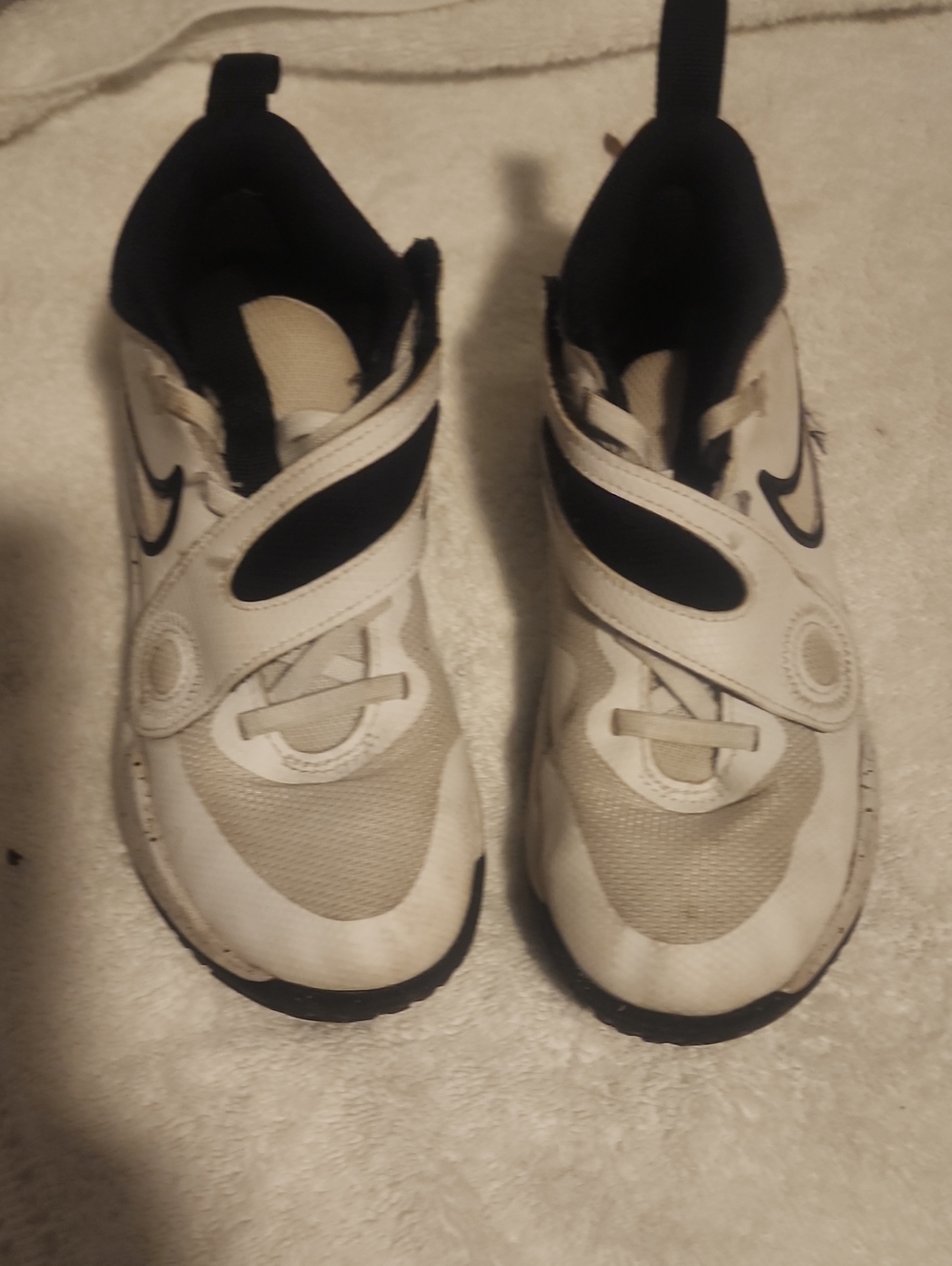 Nike Kids White and Black Slip-On Sneakers